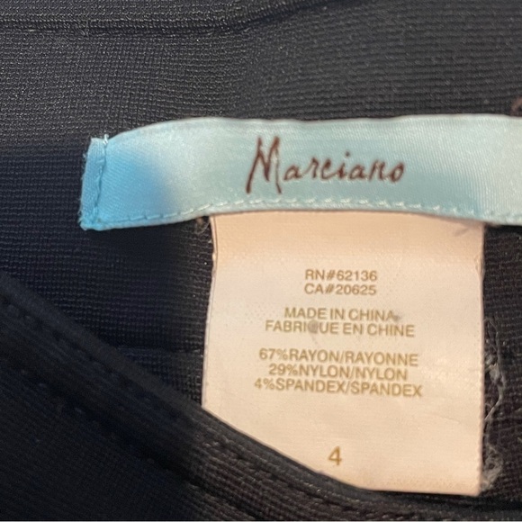 marciano Black Leggings pants with hook loop hardware on back of leg 4 - Picture 12 of 12